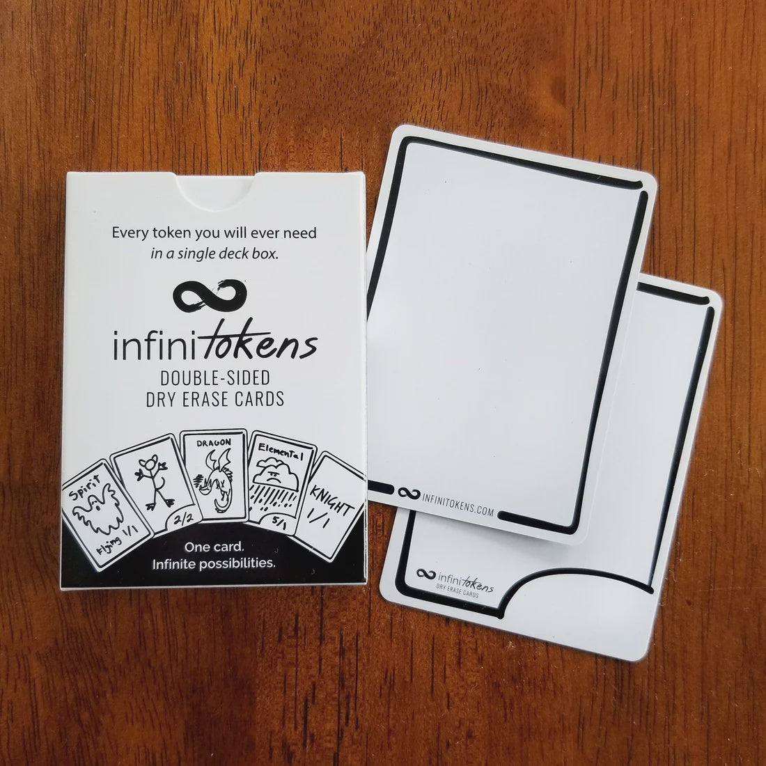 InfiniTokens Double-Sided Dry Erase Card Game Tokens 25 Pack